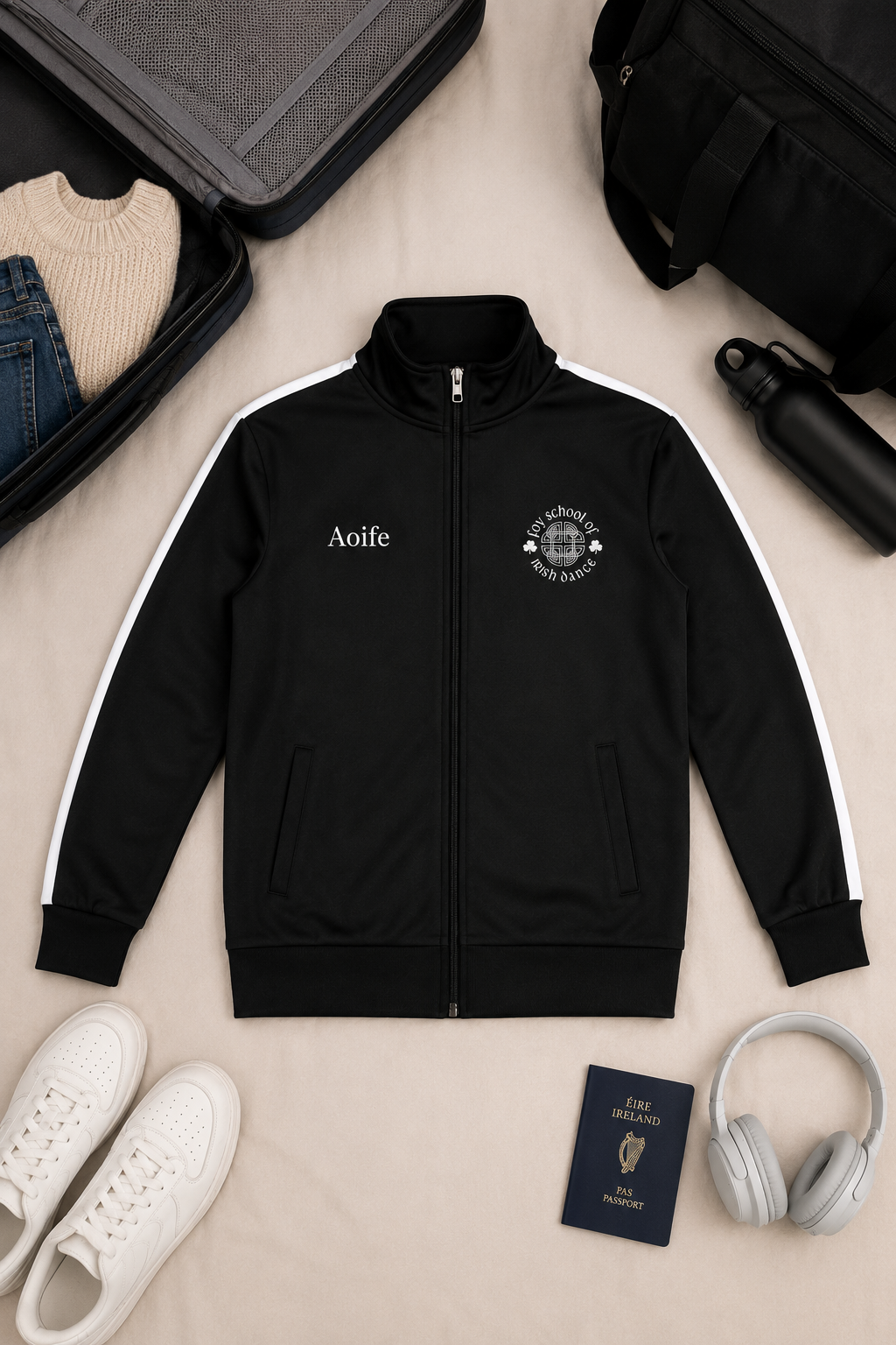 Irish Dance Team Jacket, Irish Dance Zip Up Jacket, Irish Dance Jacket, Irish Dance School Jacket, Irish Dance Oireachtas Gear, Irish Dance NAIDC Gear