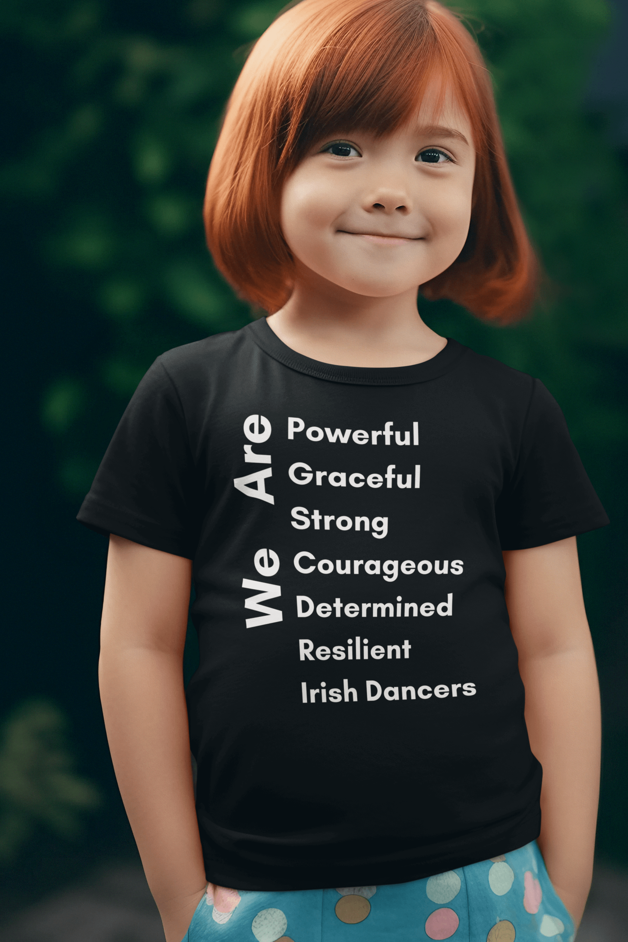 We Are Irish Dancers Youth Short Sleeve TeeKids will love this custom youth short sleeve tee. This lightweight side-seamed shirt maximizes comfort all day long. The ring-spun cotton makes this kids short sleeve tee perfect for displaying custom artwork. S