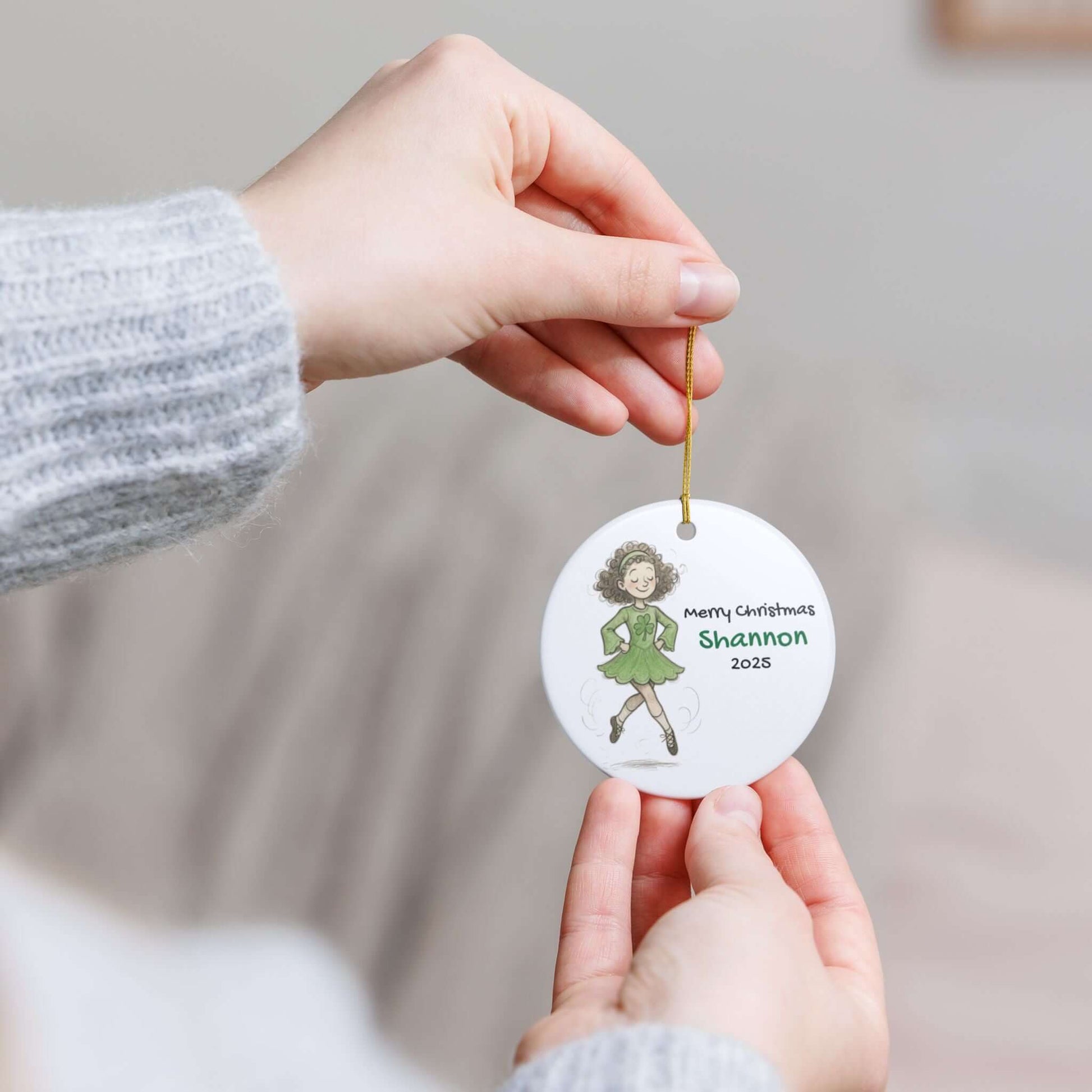 personalized Irish dancer ornament, Irish dance Christmas ornament, custom Irish dance gift, Irish dance school spirit ornament, Irish dance Christmas decor, Oireachtas ornament, Irish dance team ornament, Feis gift, custom dance ornament, personalized Irish dance keepsake