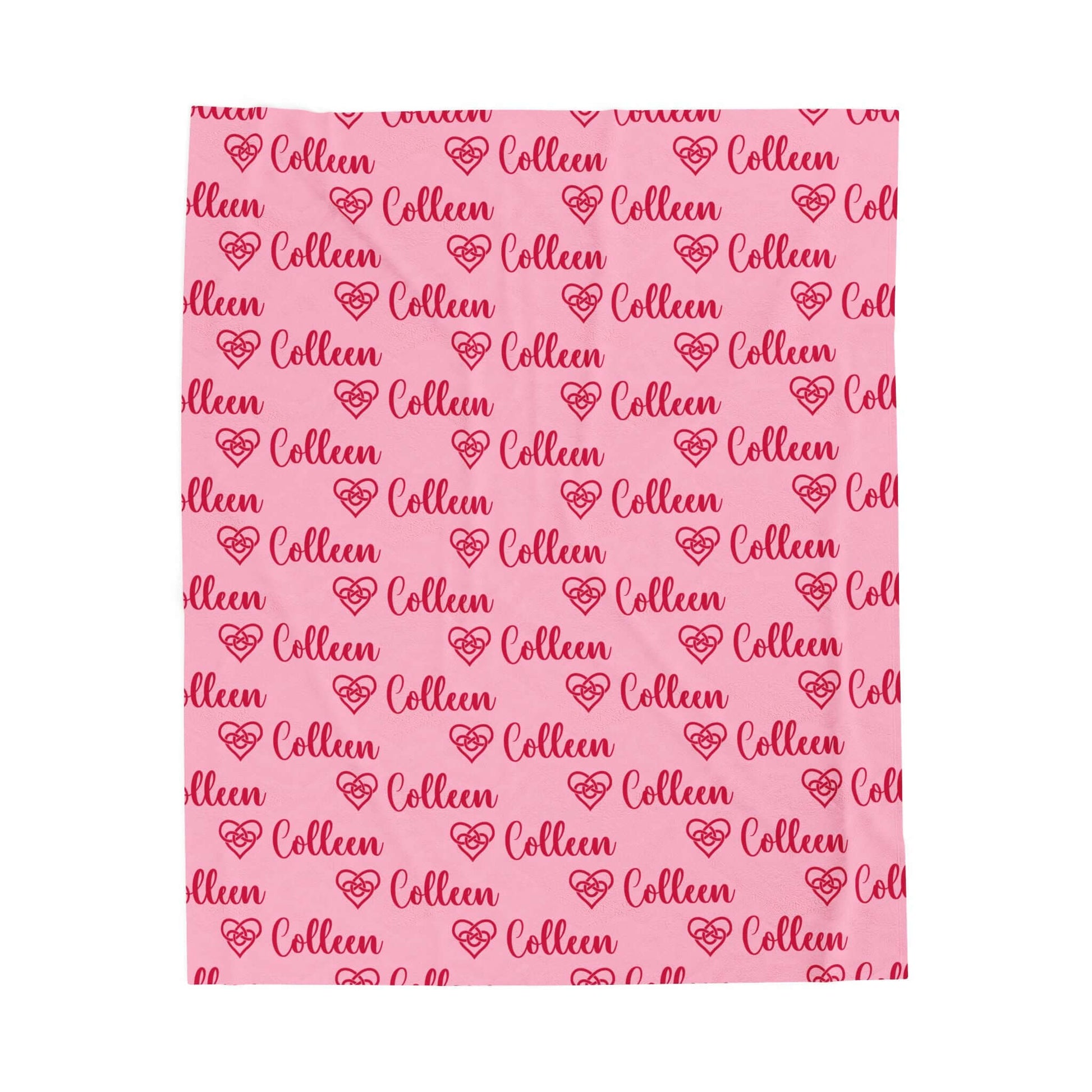 personalized pink blanket, Celtic heart knot blanket. Irish name blanket. custom Irish gift. Valentine’s Day Irish gift. Christmas Irish blanket. Irish love throw. Celtic heart throw blanket. cozy Irish decor. Irish dance gift. pink fleece name blanket, Celtic heritage blanket. Irish family gift