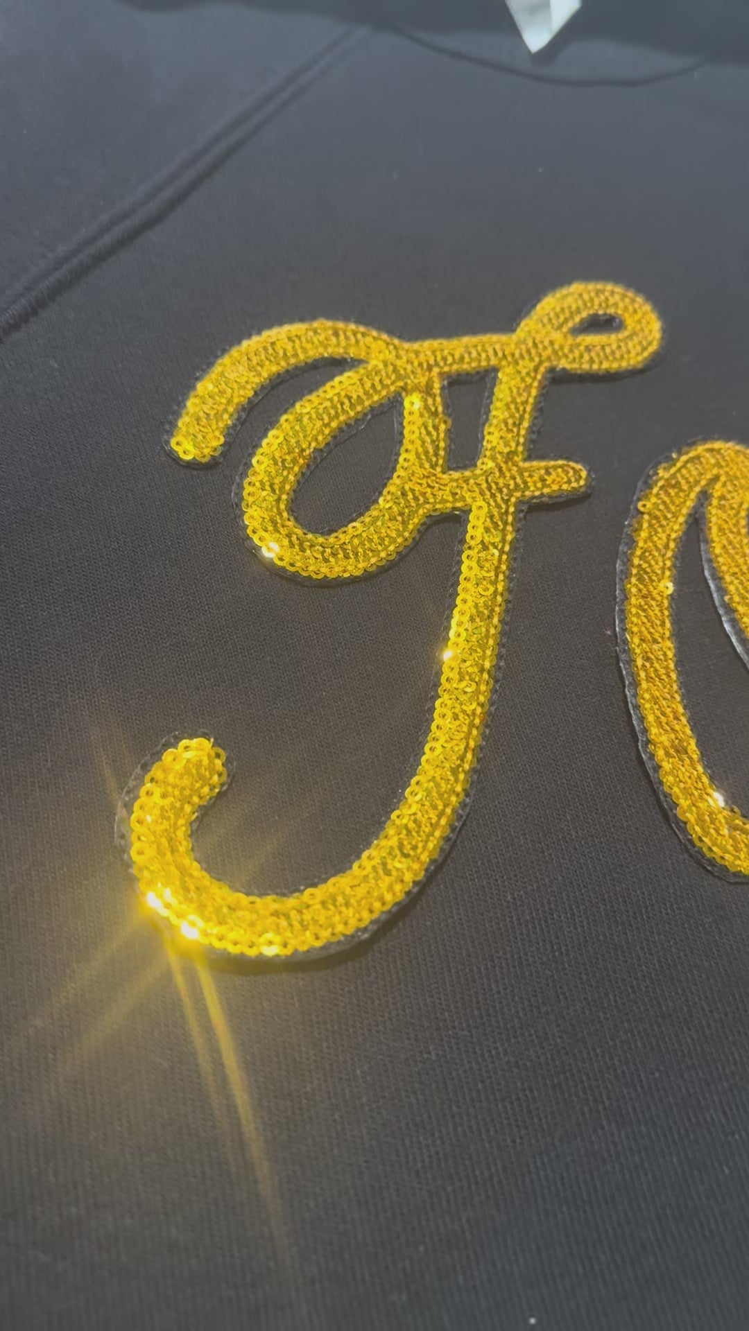 ✨ Custom Irish Dance Spirit Wear – Foy Gold Sequin Sweatshirt ✨