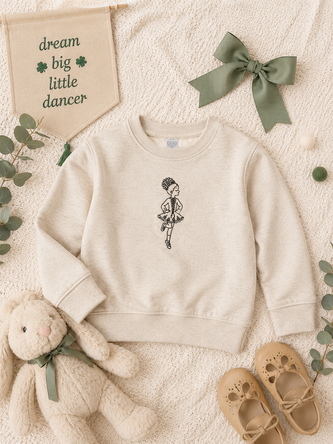 toddler Irish dancer sweatshirt, personalized Irish dance sweatshirt, embroidered toddler sweatshirt, Irish dance toddler gift, future Irish dancer, feis toddler outfit, Irish dance school apparel, custom embroidered sweatshirt