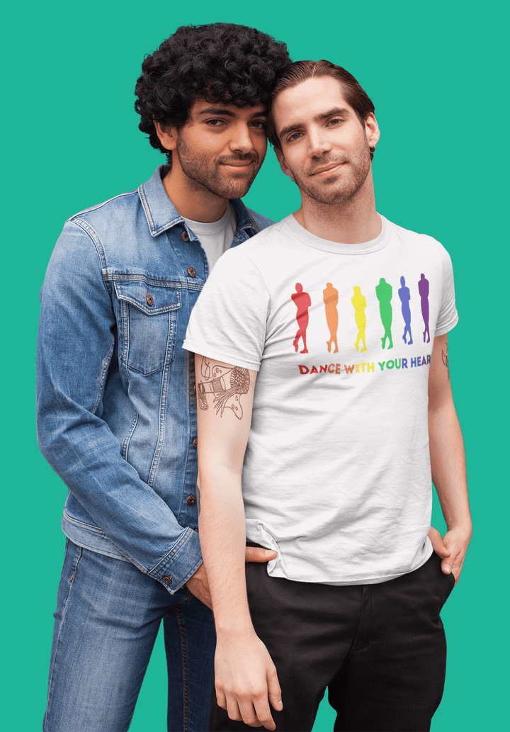 Dance With Your Heart Short Sleeve Tee, LGBTQ Dance Shirt, Ally ShirtLGBTQ Dance T-Shirt, LGBTQ Dance Shirt, Ally Shirt, Dance with Love, Dance with Pride, Pride Shirt, Dancer T-Shirt, Trans Pride Shirt, Queer Pride Shirt, Dance Pride T-Shirt, Dance Pride