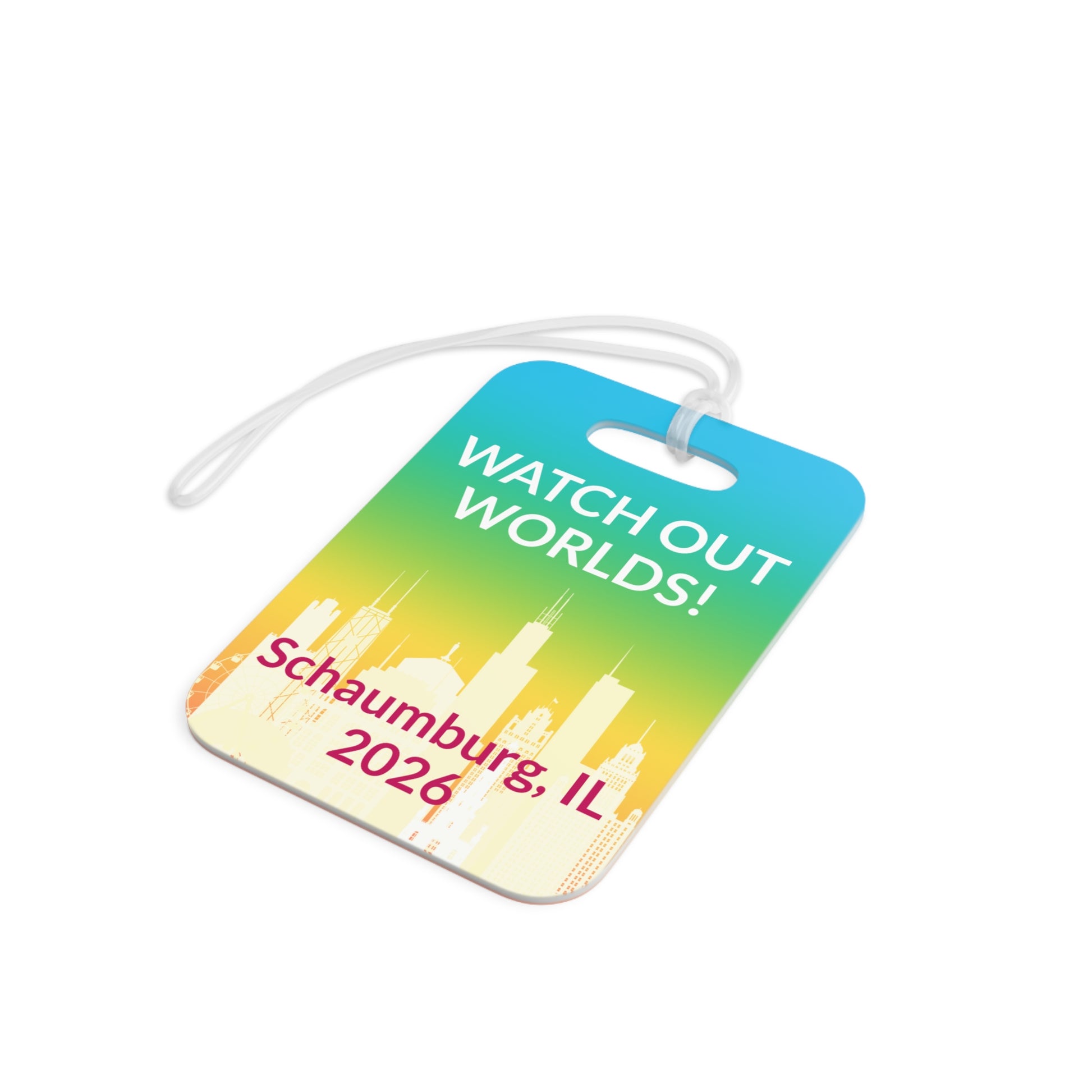 worlds tag, chicago tag, ord tag, travel tag, dance gift, luggage tag, bag tag, suitcase tag, oireachtas tag, irish dance, feis travel, dancer gift, 2026 worlds, send off