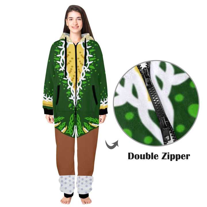 Green & Yellow Dancer Adult OnesieUnleash your adventurous spirit with our Green & Yellow Dancer Adult Onesie Made with 100% polyester, this regular fit onesie features a zipper closure and two side pockets. Weighing 310g/m², it's perfect for parades and